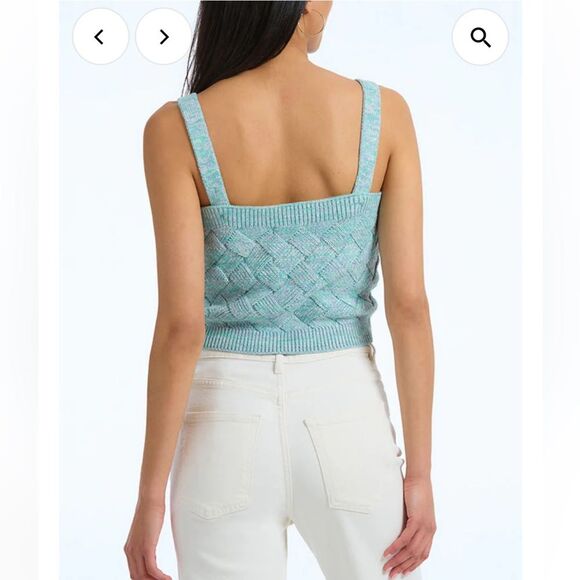 525 America Lattice Cable Knit Cami and Shorts Set in Cyan Multi S NWOT - Picture 4 of 11